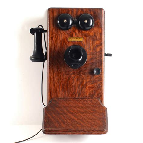 western electric phones wood